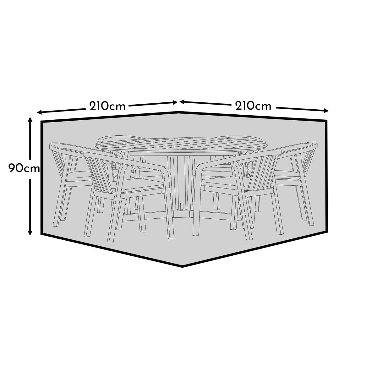 Shiro Round Furniture Cover 