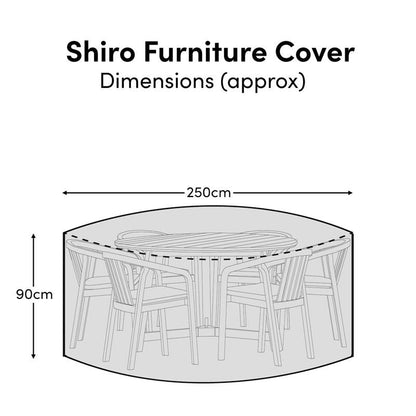 Outlet - Round Rain Cover 250x250x90cm - Ashby 6 Seater with Ashby or Cove Chairs - Kemble 8 Seater - Shiro 6 Seater with Shiro, Nala or Hali Chairs