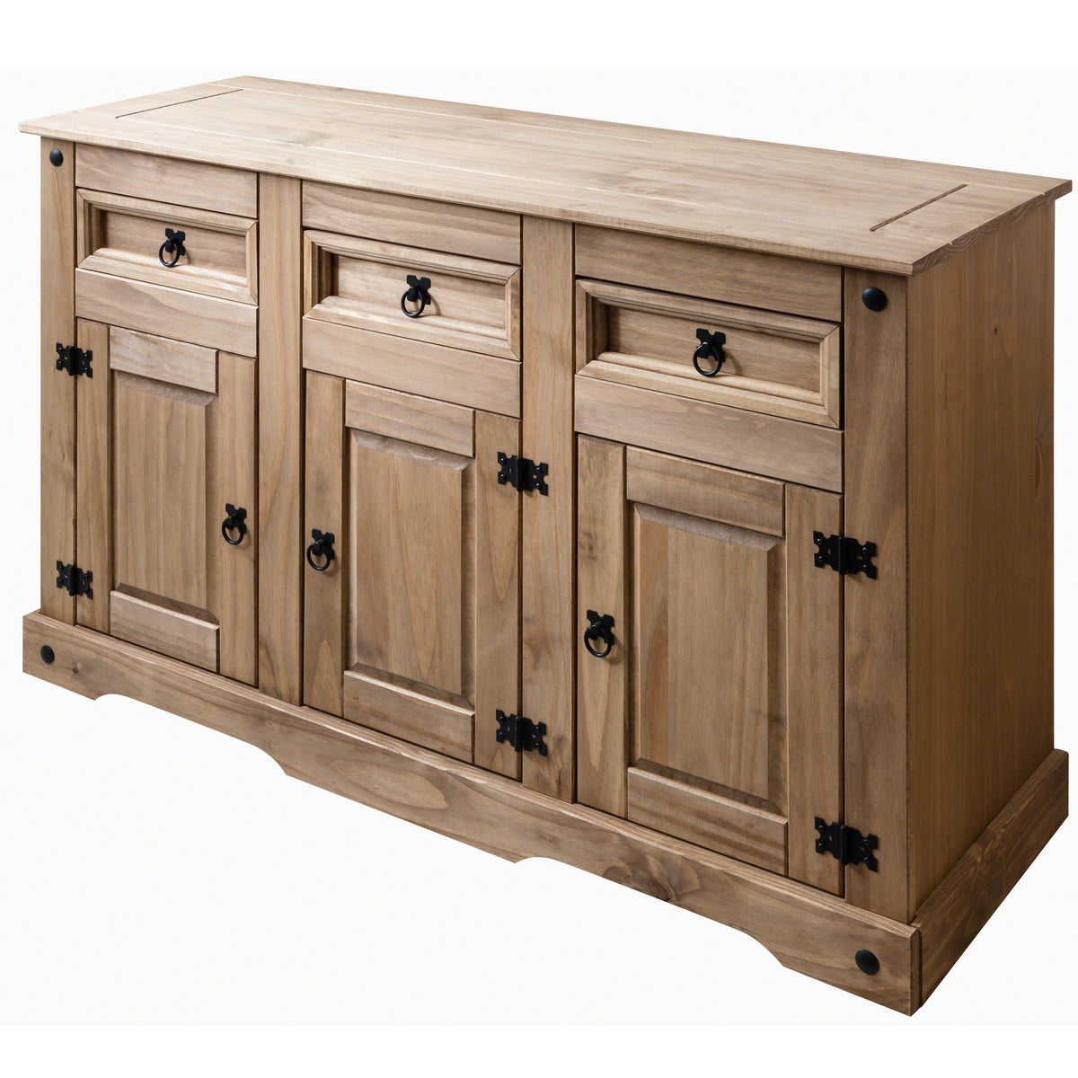 Sideboard - 3 Drawers 3 Doors - Solid Wood - Laura James