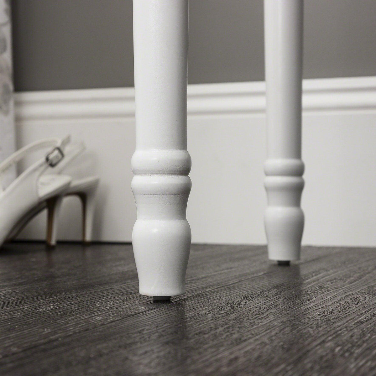 Sienna Dressing Table, Stool & Mirror Set - White Painted - Laura James