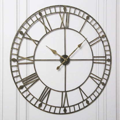 Skeleton Clock – Black and Gold – 100cm - Laura James