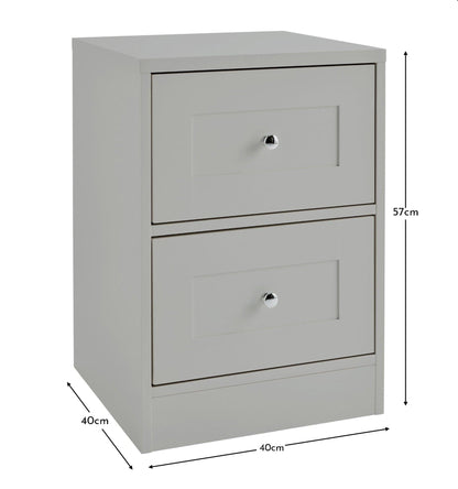 Stevie Bedside Table - Grey