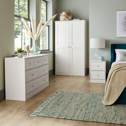 Stevie Shaker Style Bedside White - Laura James