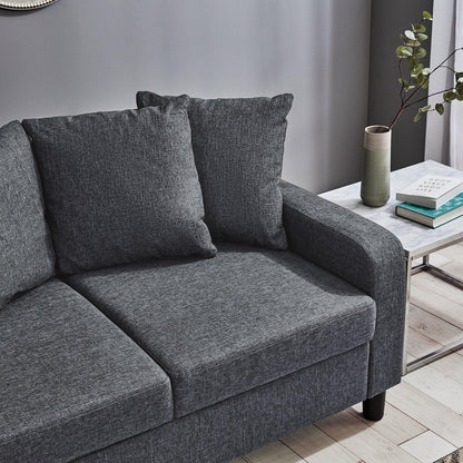 Tracy 2 seater sofa - grey linen - Laura James