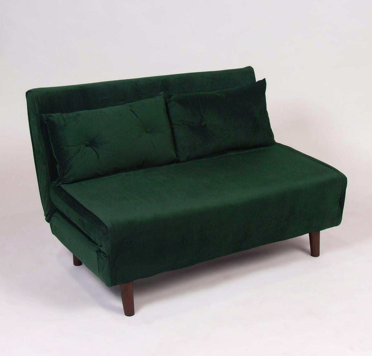 Una Green Velvet Double Sofa Bed - Laura James