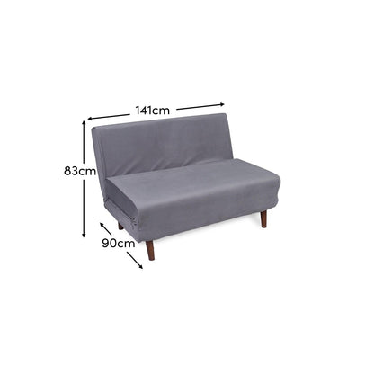 Una Grey Double Sofa Bed - Laura James