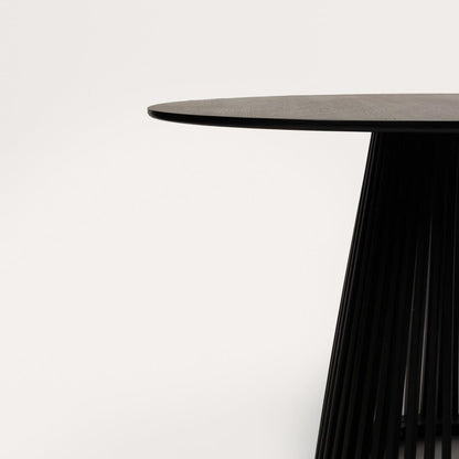 Willow 4 Seater Black Dining Table Set - Freya Blue Dining Chairs with Black Legs - Laura James